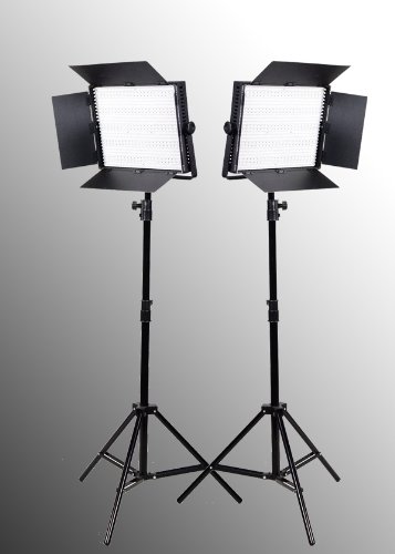 ePhoto 2 x 900 LED Light Panels with Dimmer Photo Studio Video Lighting LED Light Kit by ePhotoInc ULS900HSx2