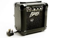 Black Guitar Practice Amp: 10 watt (10w) Twin Channel Practice Amplifier for Electric Guitar