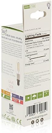 Forti Lighting - Filament LED bulbs - 4W B11 E12 Base Type 2700K 110V Warm White Bulb, 40W Incandescent Bulbs Equivalent, silicon coated, ETL Listed LED, 3-year Warranty (1PC PACK)