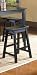 Homelegance Saddleback 18 High Bar Stool in Black (Set of 2)