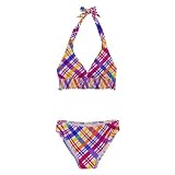 Girls' Xhilaration 2-pc. Plaid Swimsuit - Multicolor