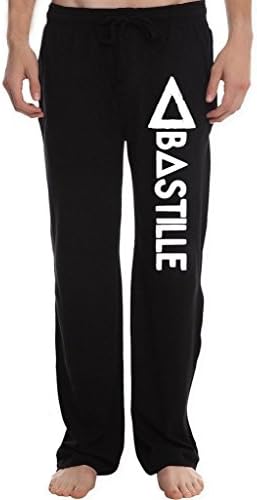XJIXI Men's Bastille Band logo Running Workout Sweatpants Pants M Black