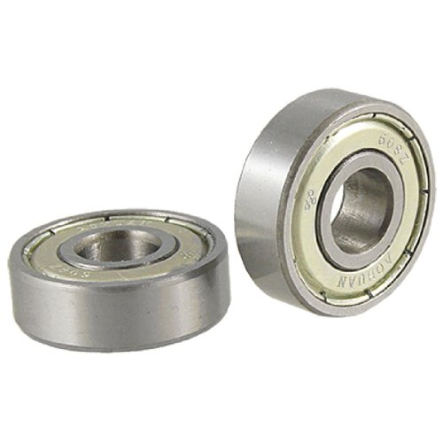 Sonline 2 Pcs Single Shielded 608Z Miniature Deep Groove Ball Bearings