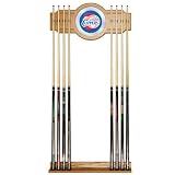 NBA6000-LAC - Los Angeles Clippers NBA Billiard Cue Rack with Mirror