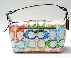 Coach Signature Scribble Top Handle Pouch Bag 40424