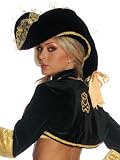 Seven Til Midnight - Velvet Sexy Halloween Costume Pirate Hat - ONE SIZE