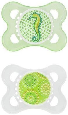 Mam Pearl 2+M Silicone Orthodontic Pacifier - Green by MAM USA