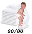Babymajawelt 808010er Mullwindel, Stoffwindeln/Spuckt�cher kochfest bis 90�C, 10-er Pack, 80 x 80 cm, wei�