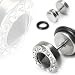 Body Accentz&reg; Earrings Rings Fake CZ Cheater Plug 16 gauge pair HO181