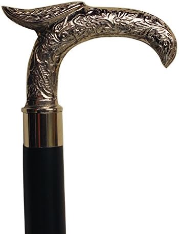 AB Handicrafts 37" Eagle Head Black Walking Stick - Victorian Style Wooden Canes and Walking Sticks for Men and Women - Sale / Epiphany Holiday