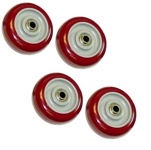 Set of 4 Maroon Polyurethane 3