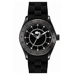 Lacoste Biarritz Black Dial Black Ceramice Ladies Watch 2000673