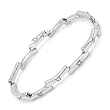 Bracelet With 0.50ctw Genuine Clean Diamonds Made in 14K White Gold. Total item weight 14.6g Length 7in
