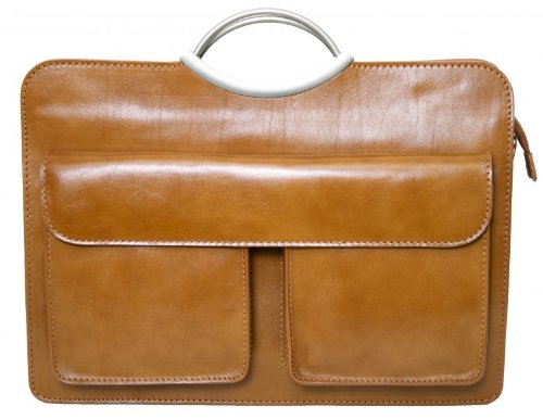 Aktentasche - Businesstasche camel braun Glattleder