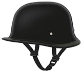 Gloss Black German Style DOT Motorcycle Half Helmet