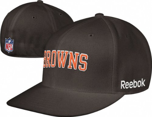 Cleveland Browns Reebok 2011 Sideline Brown Fitted Flat Brim Hat