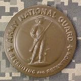Senior Recruiter Army National Guard Badge - Metal Insignia - Brown