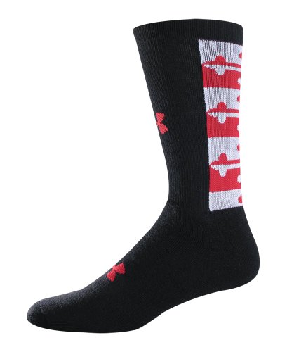 Under Armour UA Maryland Full Flag Crew Socks Youth Large Black
