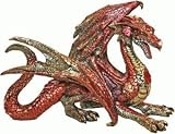 Red Fantasy Dragon With Jewel Statue Figurine 10