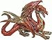 Red Fantasy Dragon With Jewel Statue Figurine 10" (Makes a Great Gift)