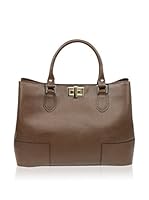 Carla Belotti Bolso asa de mano Handbag Dark Brown Jeanne (Marrón Oscuro)