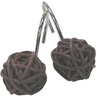 Brown Tree Shower Curtain Hooks, SET OF 12, BROWN