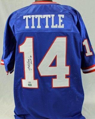 Giants Y.a. Tittle Hof 71 Authentic Signed Jersey Autograph Psa/dna #q11209 - Autographed NFL Jerseys