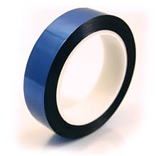 CS Hyde Metalized Mylar Tape with Acrylic Adhesive, 2.2mm Thick, Blue Color, 0.5" x 72 yds
