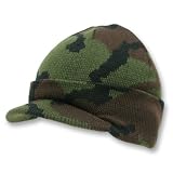 NEW CUFF ARMY CAMO GREEN Beanie Visor Skull Cap HAT Sluggers Only USA