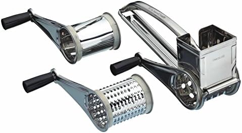 Kitchen Complete Stainless Steel 3 Drum Rotary Grater