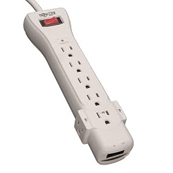 Tripp Lite SUPER6TEL 7-Outlet Surge Protector (1080 Joules, Tel)