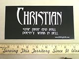 Christian Stop Drop and Roll Doesn't Work in Hell Christian Bumper Sticker