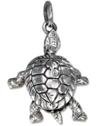 Sterling Silver Turtle Pendant with Moveable Arms and Legs