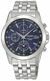 Seiko Stainless Steel Blue Dial Chronograph Mens Watch SNDC07