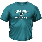 Reebok San Jose Sharks Center Ice Progression Speedwick T-Shirt Extra Large