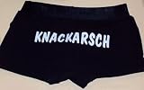 KNACKARSCH, Herren Unterhose, Boxershort, Hanes, schwarz
