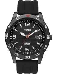 Timex T2N694 Mns Sport Watch Black Resin Strap
