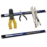 Set of Two Heavy-Duty 12 Magnetic Tool Organizer Racks - The Most Efficient Tool Storage Method!