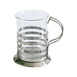 4 Teegl�ser mit Edelstahl-Halterung