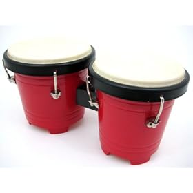 Junior Glossy Red Tunable Bongo Drums 5 and 6 by Bridgecraft