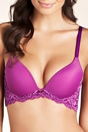 Flatter-Me Floral Lace T-Shirt Plunge Bra [T33-2260-S-BGHF]