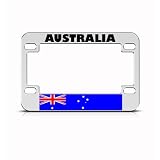 Australia Flag Metal Motorcycle Bike license plate frame Tag Holder by SpeedyMoto