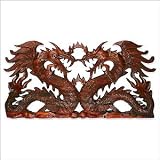 Bali Carving - Battle Of The Dragons Wall Panel