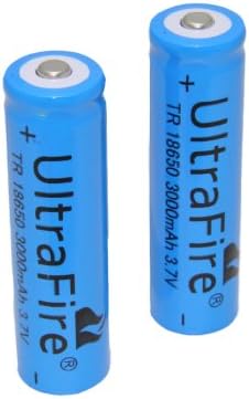 MegaShopping(TM) 2pcs 18650 3000mAh 3.7V Rechargeable Li-Ion Battery