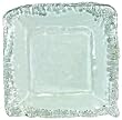 Spanish Recycled Textured Glass Medium Square Plate 10.5"D