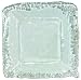 Spanish Recycled Textured Glass Medium Square Plate 10.5"D