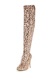 Steve Madden Womens Nikita Sequined Tall Evening Boot, Rose Gold, US 7