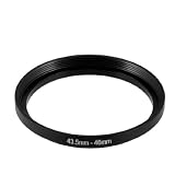 Gino Camera Lens Step Up Filter Black Plastic Adapter Ring Holder 43.5mm-46mm