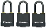 Master Lock - Lot de 3 cadenas laminés avec revêtement anticorrosion - 47 mm + 45 mm Image du produit