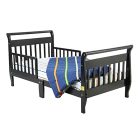 Dream On Me Classic Sleigh Toddler Bed - BlackDream On Me Classic Sleigh Toddler Bed